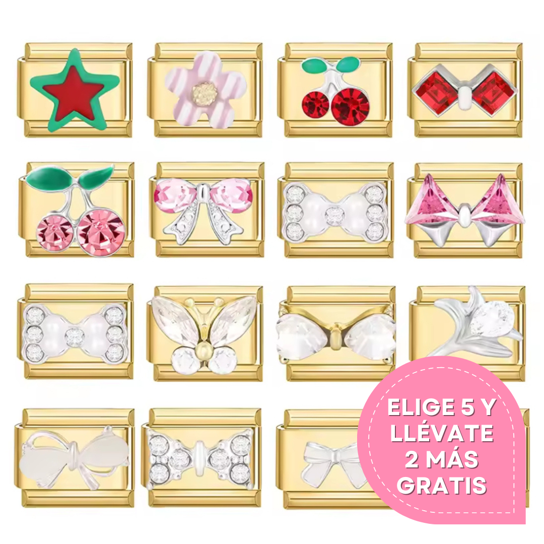 Charms italianos con cristales