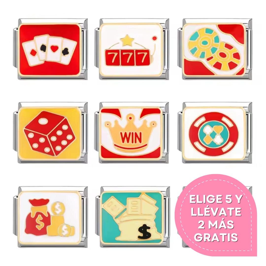 Charms italianos de Dinero y juegos de azar