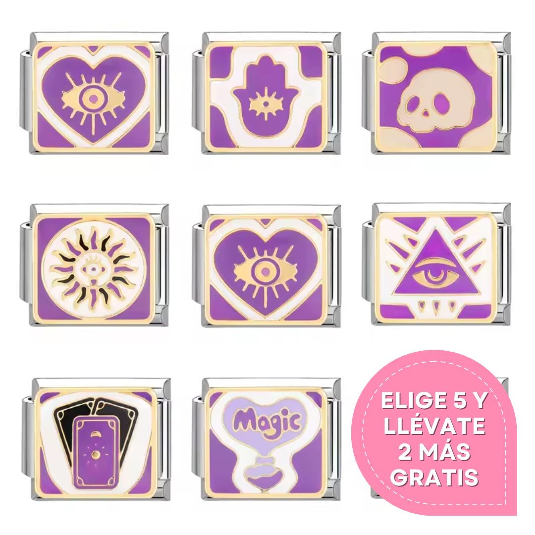 Charms Italianos Magia Morada