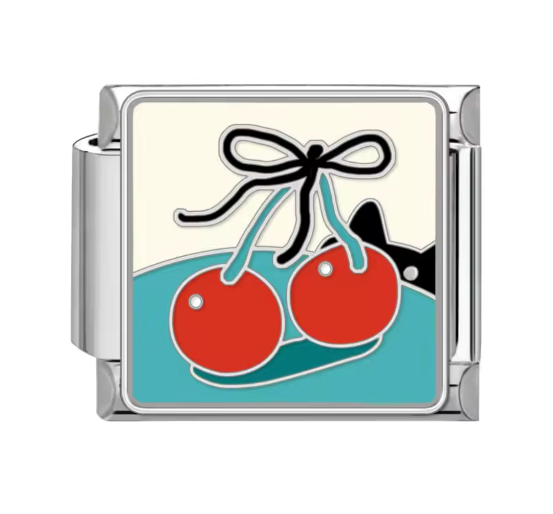 Charms Italianos de Cerezas y Moños
