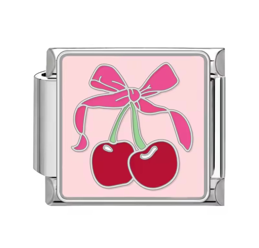 Charms Italianos de Cerezas y Moños