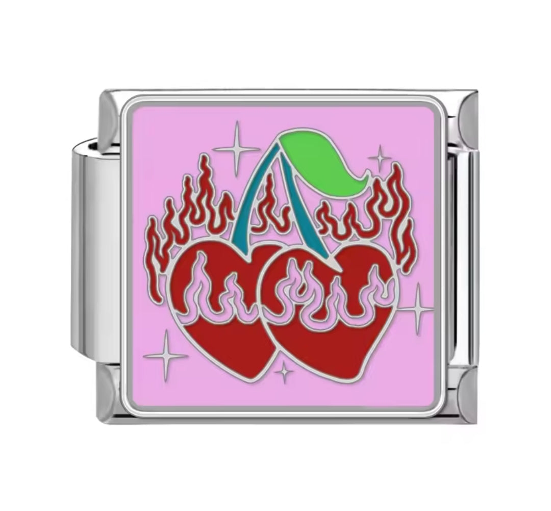 Charms Italianos de Cerezas y Moños