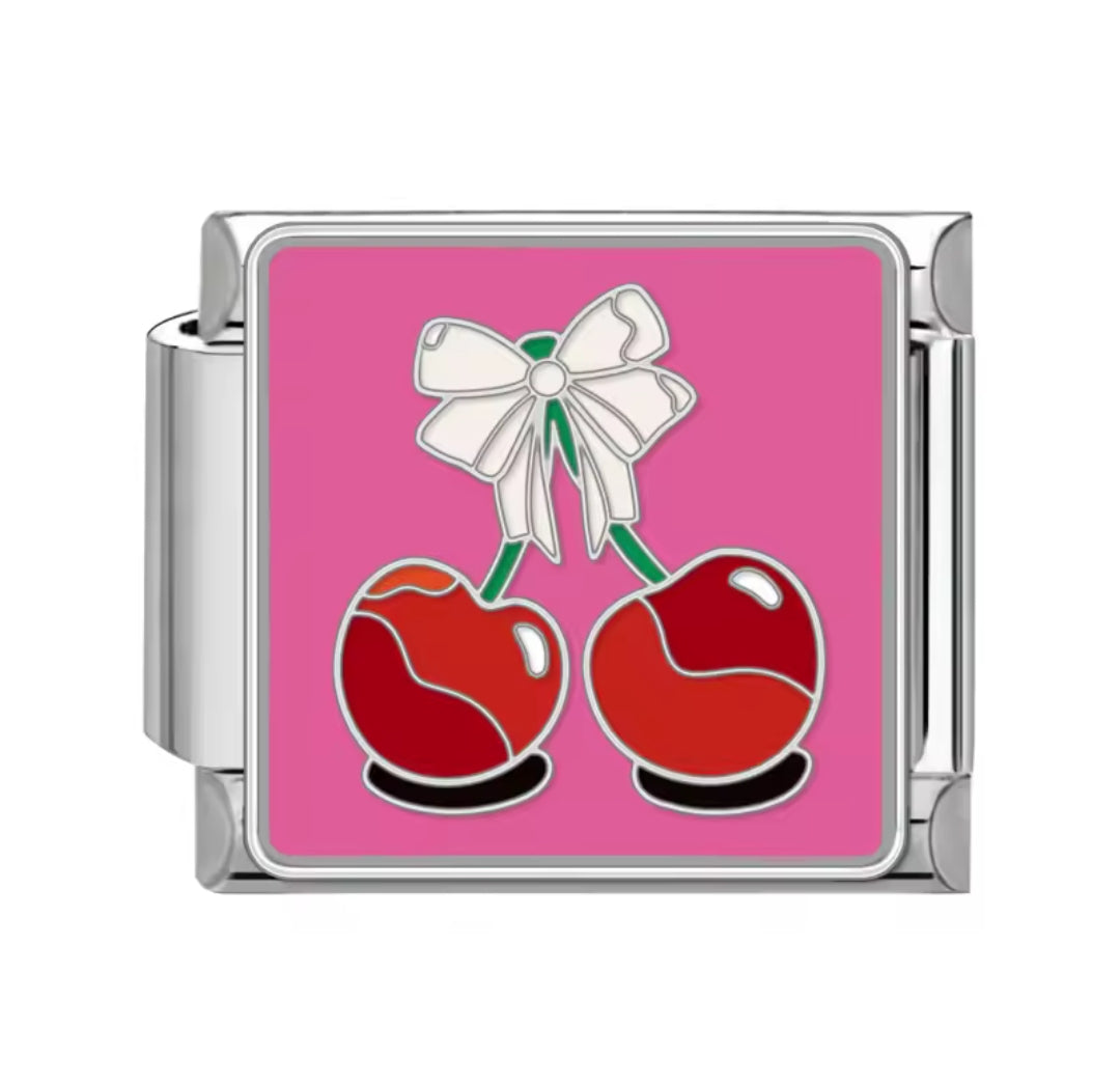 Charms Italianos de Cerezas y Moños