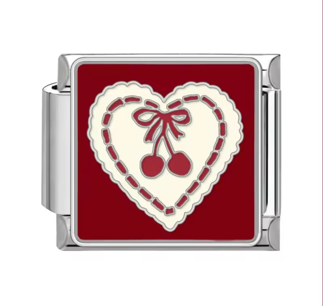 Charms Italianos de Cerezas y Moños