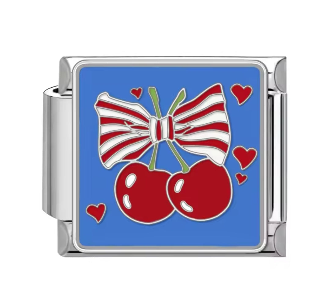 Charms Italianos de Cerezas y Moños
