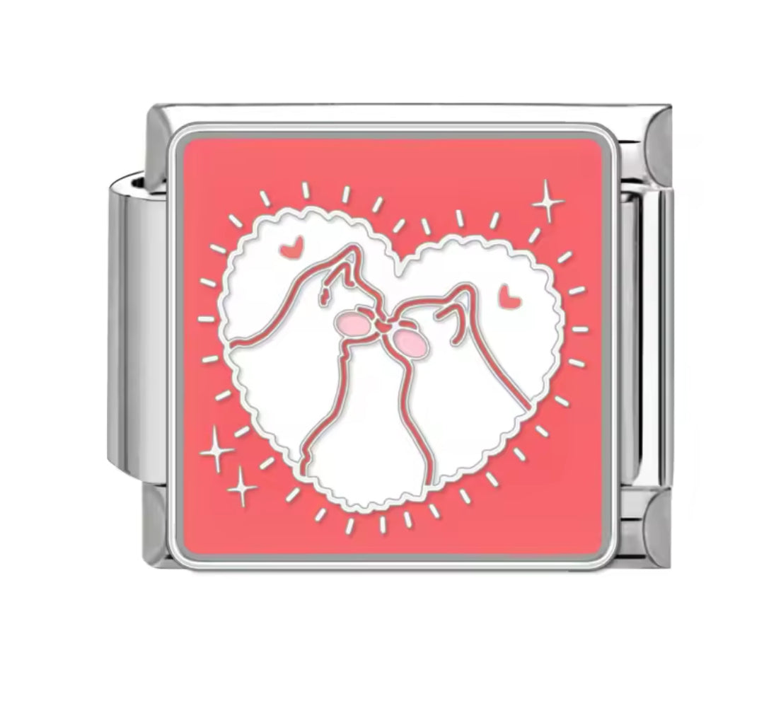 Charms Italianos de perritos y gatitos lindos