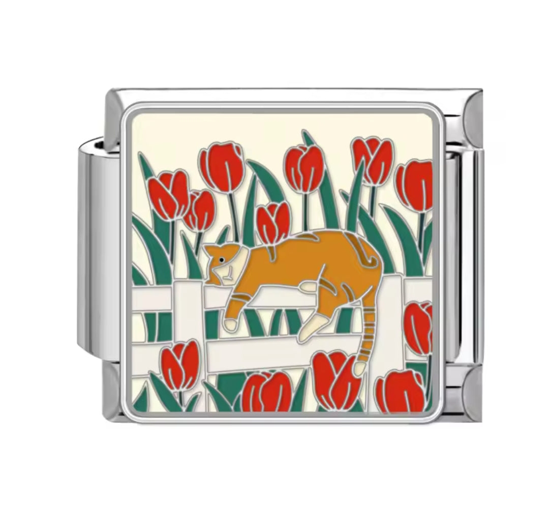 Charms Italianos de perritos y gatitos lindos