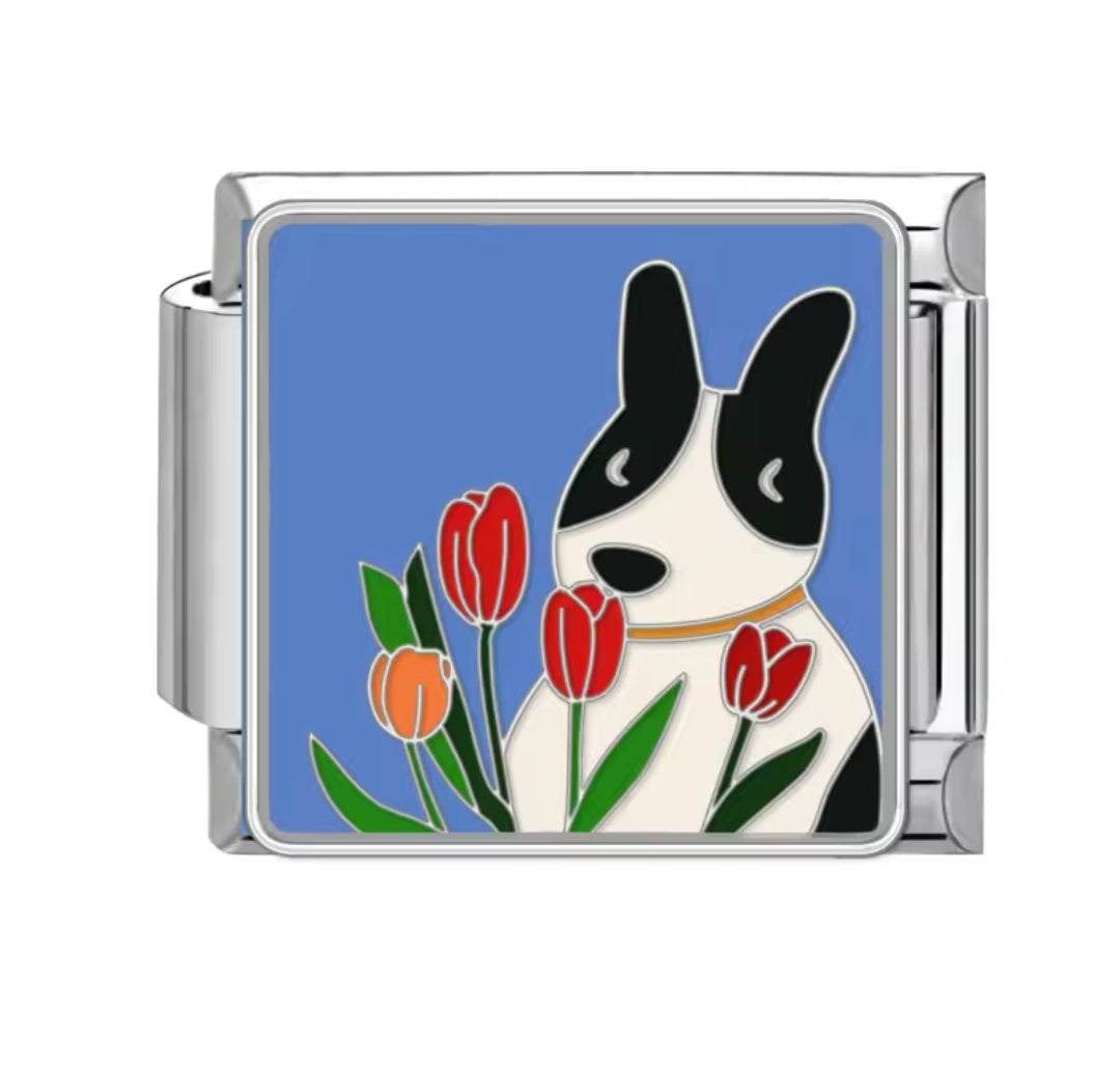 Charms Italianos de perritos y gatitos lindos