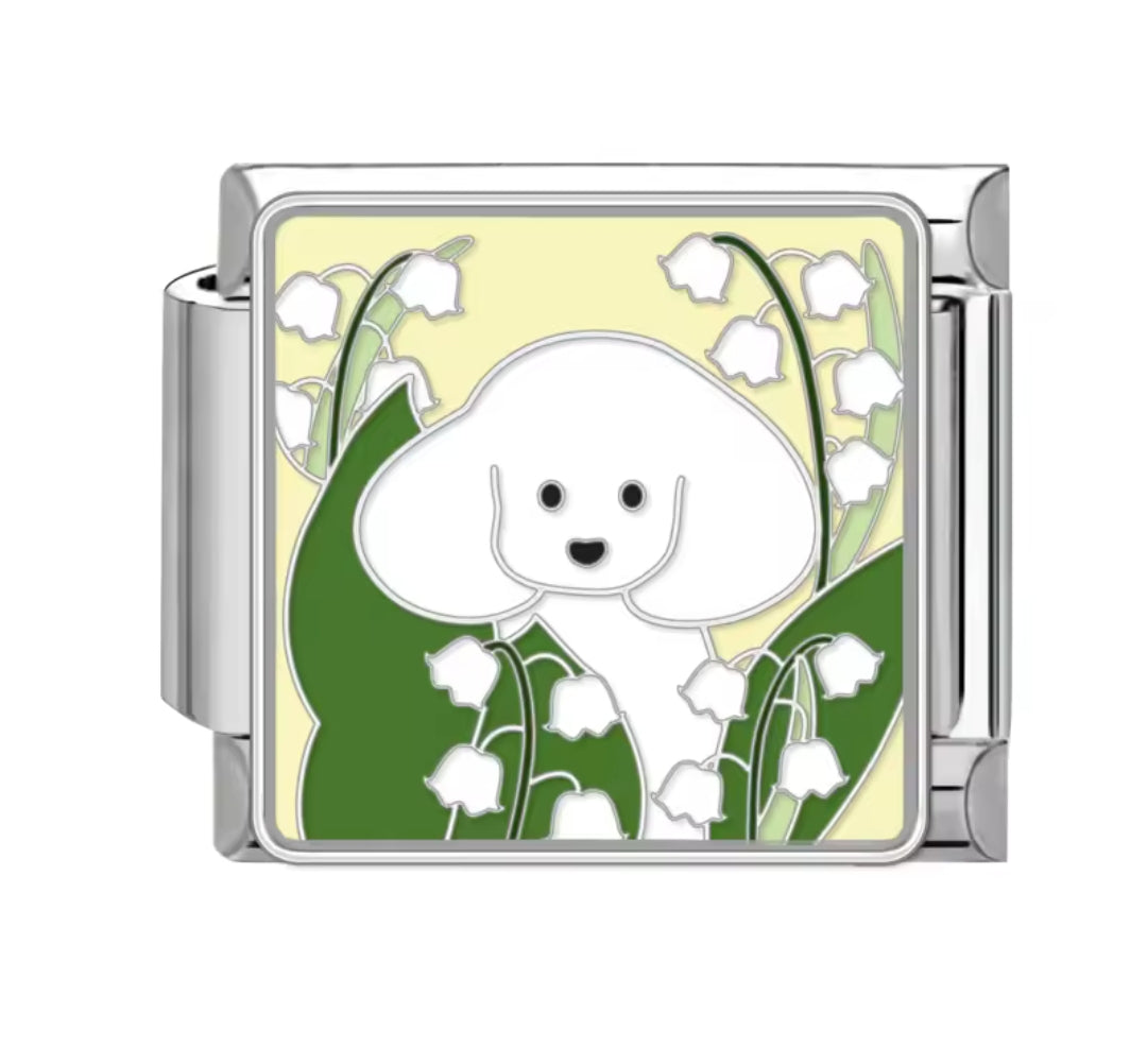 Charms Italianos de perritos y gatitos lindos