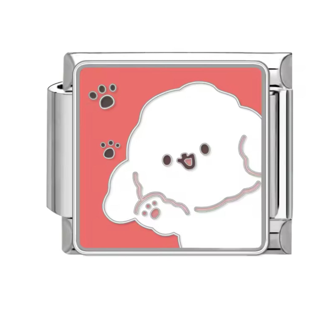 Charms Italianos de perritos y gatitos lindos