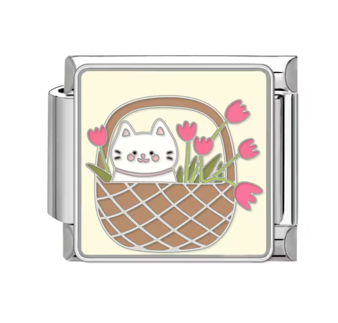 Charms Italianos de perritos y gatitos lindos