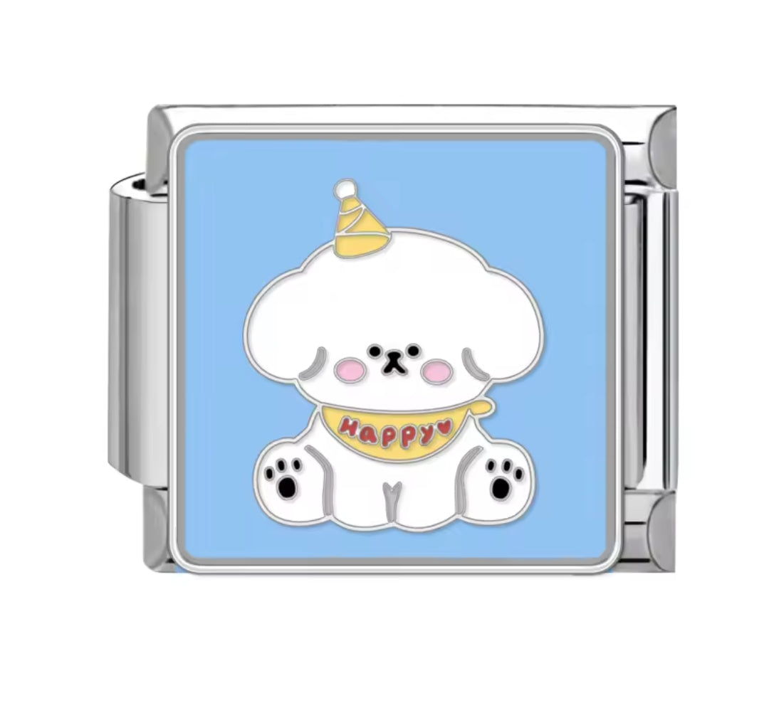 Charms Italianos de perritos y gatitos lindos