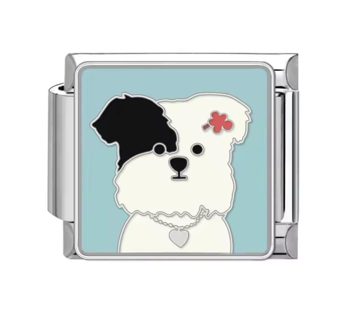 Charms Italianos de perritos y gatitos lindos