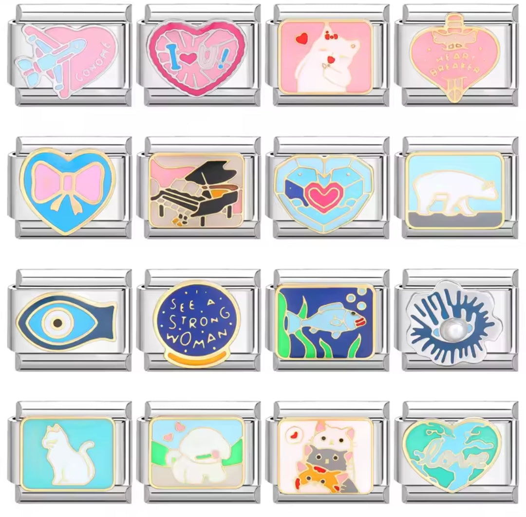 Charms italianos de Vida en rosa