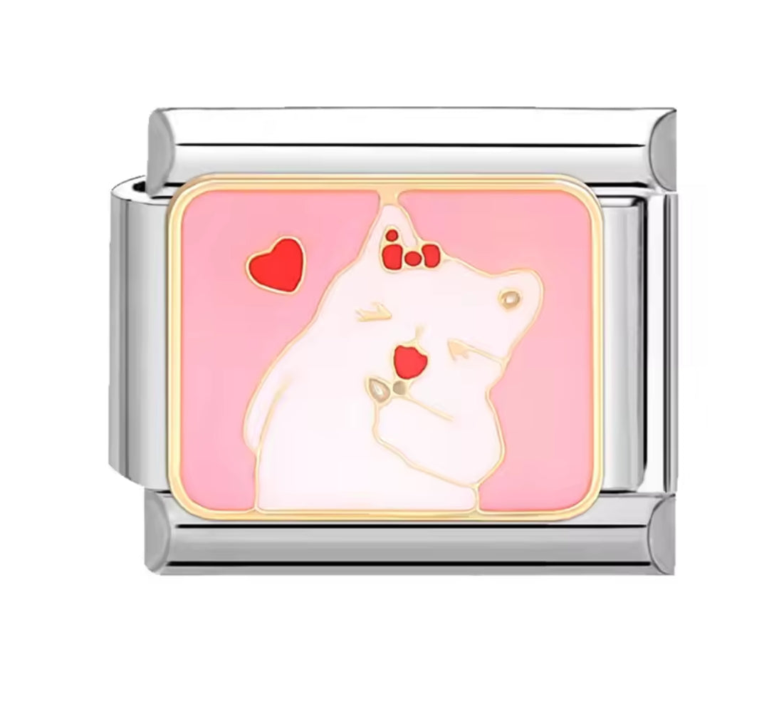 Charms italianos de Vida en rosa