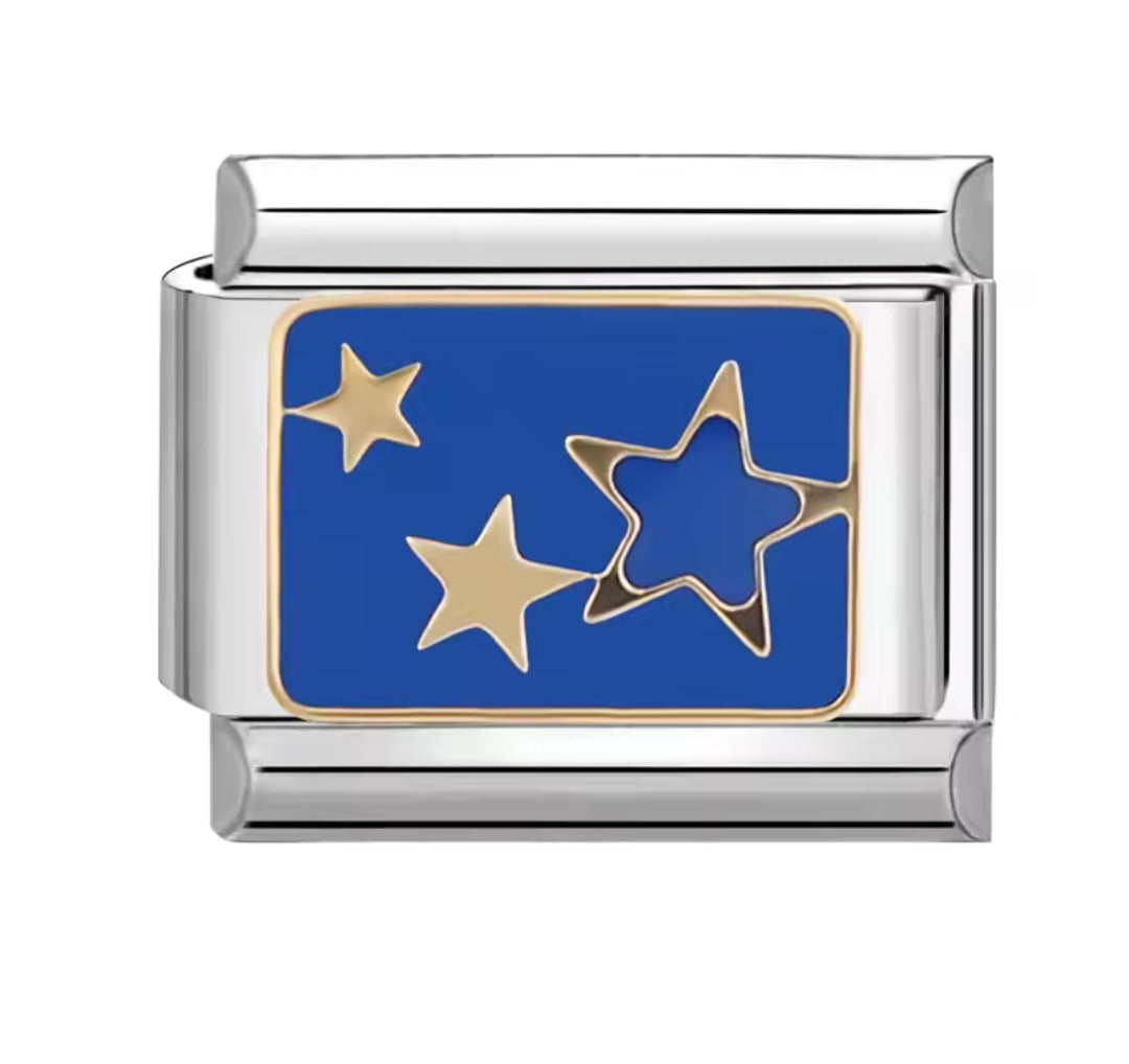 Charms italianos de estrellas y luna bohemia