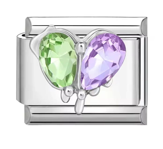 Charms italianos de cristales de colores