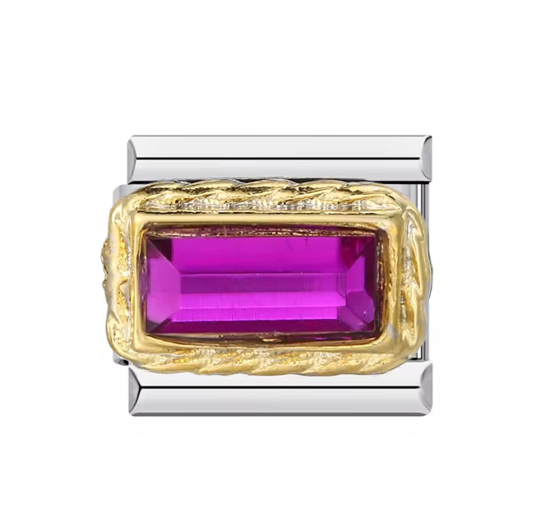 Charms italianos de cristales de colores