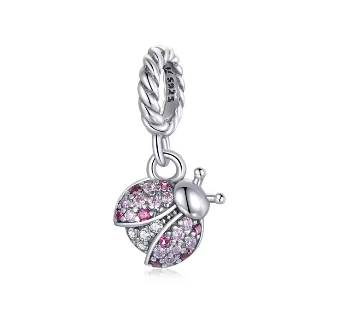 Charm Catarina rosa Pan Me de plata s925