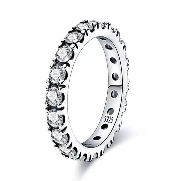 Anillo churumbela cristal  S925